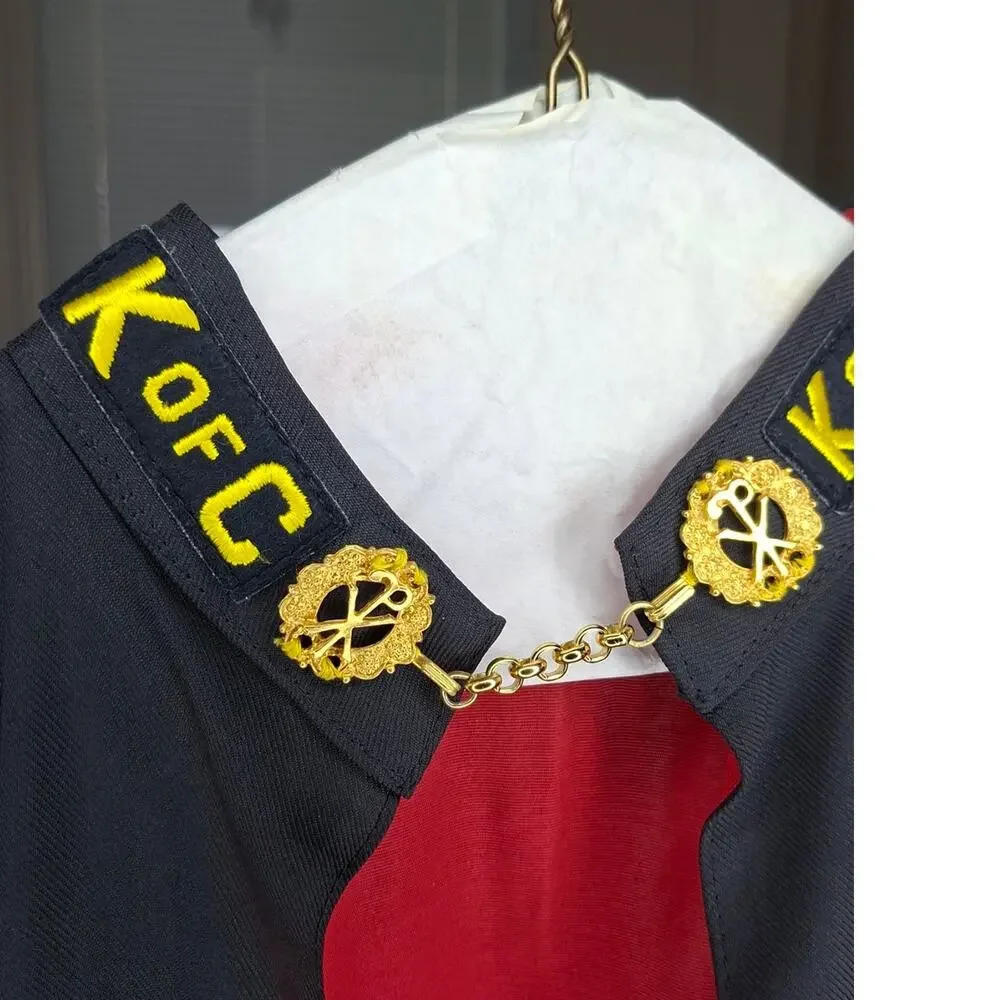Knights of Columbus Ceremonial Cape Formal Regalia Black Cloak